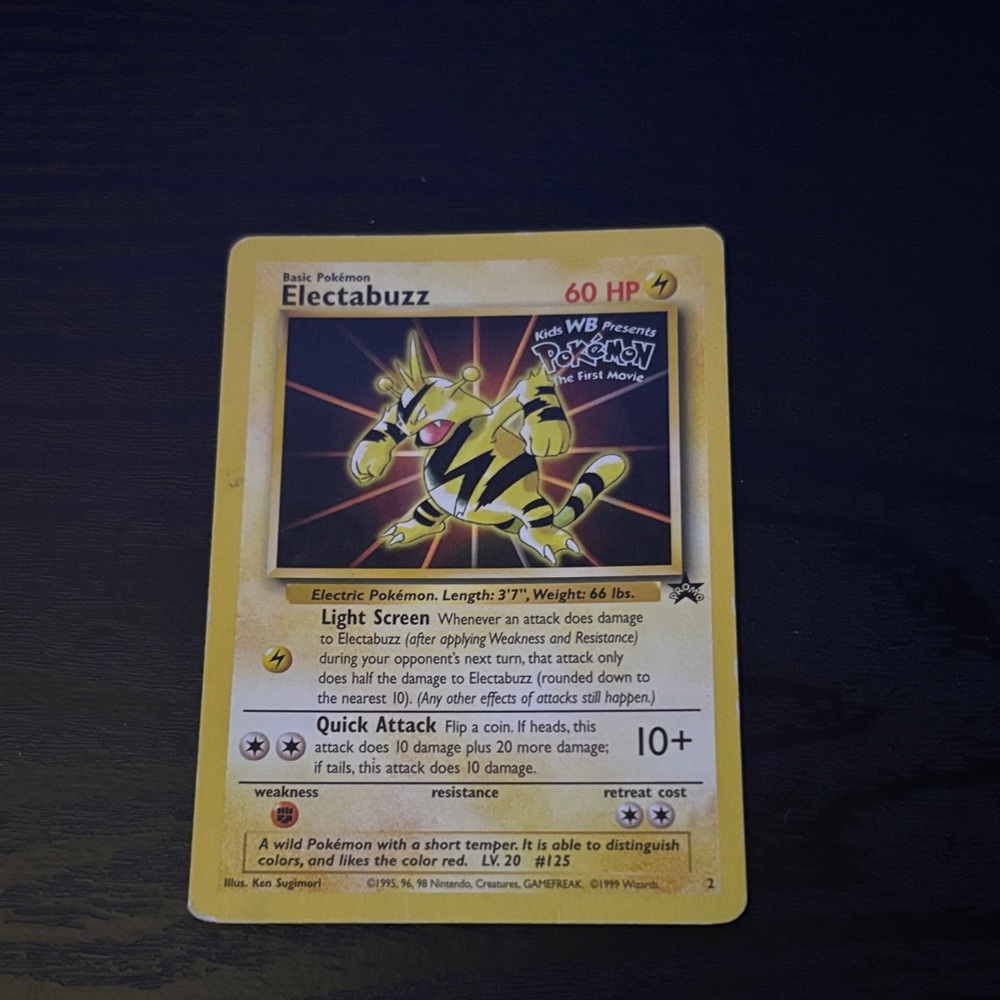 Electabuzz Pokémon Card stamped promo